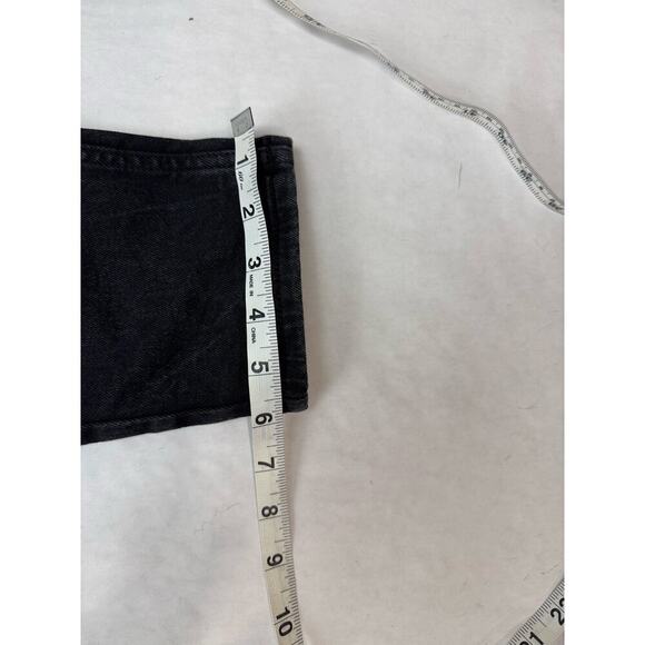 Tapered Jeans Black High Rise Ankle Length Crop Denim Pants - Size 34 * 26 - Picture 9 of 9